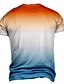 お買い得  Camisetas tropicais de férias-男性用 オンブル&#039; ココヤシ Tシャツ 半袖 Tシャツ 3Dプリント クルーネック シャツ トロピカル風 ハワイアン バケーション ストリート 日常 ブルー パープル グリーン 夏 春 衣類 S M L XL XXL XXXL