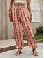 preiswerte weites Bein und hohe Taille-Damen Chinesisch Chino Pumphose Modisch Strassenmode In voller Länge Hoher Taillenbund Geometrisch Elastischer Bund Print Bequem Weich Komfortabel Mikro-elastisch Outdoor Strasse Blau Orange Sommer