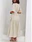 cheap Work Dresses-Women&#039;s Maxi Dress Casual Dress Swing Dress Basic Casual Vacation Daily Regular Fit Plain Short Sleeve V Neck Black Green Apricot Light Blue Summer