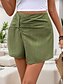 ieftine Pantaloni scurti fierbinți-Pentru femei chinez Skort Pantaloni scurți Fluture Modă Șic Stradă Scurt Talie Înaltă Simplu Confortabil Απαλό Comfortabil Micro-elastic În aer liber Stradă Trifoi Vară Fit regulat