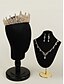preiswerte Haarschmuck für Damen-funkelndes Diamant-Tiara-Kronen- und Halsketten-Set – vergoldeter Brautschmuck mit Ohrringen, perfekt für Hochzeiten, Festzüge und besondere Anlässe