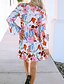 billiga Casual blommiga klänningar-Dam Mini klänning Vardagsklänning Blommig klänning Sommarklänning Stylish Ledigt Semester Dagligen Datum Normal Blommig Långärmad V-hals Rodnande Rosa Sommar
