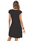 baratos Vestidos Estilo Boho-Dia dos Namorados Mulheres Normal Minivestido Vestidos Boho Chic Vestido A Line Vestido Boho Boêmia à moda Clássico Concha Ombro frio Férias Festa Diário Forma Assenta Geométrica Tecido Sem Manga