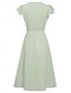 preiswerte Weiße Spitzenkleider-Damen Midikleid Weißes Kleid Casual kleid A Linie Kleid Stilvoll Basic Brautkleider schlicht Urlaub Täglich Regular Fit Glatt Ärmellos V Ausschnitt Weiß Grün Sommer Frühling