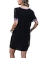 abordables Vestidos boho-día de San Valentín Mujer Normal Mini vestido Vestidos Boho Chic Vestido de una línea Vestido bohemio Bohemia Elegante Clásico Mangas al codo Vacaciones Fiesta Diario Moldeado al Cuerpo Geométrico