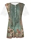 cheap Boho tee-Women&#039;s Lace Splicing Top Graphic Flowers Elegant Bohemia Fashion Short Sleeve Flutter Sleeve Round Neck Regular Tops Daily Weekend Vacation Wear Lace Patchwork Print White Light Green Navy Blue Blue