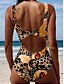 billige Badedragter-Kvinders badetøj én del badedragt strandtøj sommer leopard sommerfugl ærmeløs badedragt