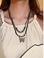 abordables Collier pour femme-Collier en cuir avec pendentif papillon vintage – bijoux en perles réglables de style bohème pour femmes et hommes, parfait pour les tenues décontractées et festives