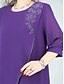 preiswerte Chiffonkleider-Damen Langes Kleid Maxikleid Freizeitkleid Cocktailkleid Kleid für Hochzeitsgäste Chiffonkleid Elegant Stilvoll Arbeit Täglich Verlobung Lässiger Schnitt Einfach Dreiviertelarm Rundhalsausschnitt