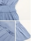 levne Dovolená šaty-Dámské Dlouhé šaty Maxi šaty Volnočasové šaty Slip Dress Základní Na běžné nošení Dovolená Denní Běžný Bez vzoru Bez rukávů Do V Vodní modrá Léto