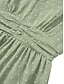 abordables Vestidos de fiesta-Mujer Vestido Midi Vestido informal Vestido de Columpio Vestido de una línea Elegante Básico Casual Vacaciones Diario Ajuste regular Plano Manga Corta Escote en Pico Verde Claro Rojo Verano Primavera