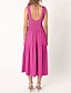 preiswerte Abschlusskleider-Damen Midikleid Abschlusskleid Freizeitkleid A Linie Kleid Sommerkleid Stilvoll Lässig Urlaub Täglich Date Normale Passform Einfach Ärmellos Rundausschnitt Schwarz Weiß Hellgrün Rosa Sommer