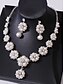 abordables Collier pour femme-ensemble de bijoux pour femmes en fausses perles et strass – collier et boucles d&#039;oreilles élégants pour mariages, fêtes et occasions spéciales