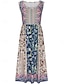 billige Boho-kjoler-Dame Midikjole Uformell kjole Boho-kjole Elegant Årgang Stilfull Feriereise Daglig Normal Grafisk Ermeløs Crew-hals Svart Blå Grå Lyseblå Sommer Vår