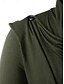 abordables camisetas basicas-Camiseta de manga larga con cuello redondo sólido de caballero retro para hombre, blusa informal suelta asimétrica punk, blusa verde militar