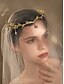 voordelige Haaraccessoires voor dames-bladgoud hoofddeksel met blauwe edelsteendruppels – vintage bohemian tiara voor vrouwen, perfect voor bruiloften, renaissancebeurzen en cosplay