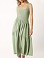 preiswerte Abschlusskleider-Damen Midikleid Abschlusskleid Freizeitkleid A Linie Kleid Sommerkleid Stilvoll Lässig Urlaub Täglich Date Normale Passform Einfach Ärmellos Rundausschnitt Schwarz Weiß Hellgrün Rosa Sommer