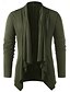 abordables camisetas basicas-Camiseta de manga larga con cuello redondo sólido de caballero retro para hombre, blusa informal suelta asimétrica punk, blusa verde militar