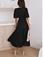 cheap Work Dresses-Women&#039;s Maxi Dress Casual Dress Swing Dress Basic Casual Vacation Daily Regular Fit Plain Short Sleeve V Neck Black Green Apricot Light Blue Summer