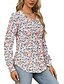 voordelige Vrouwen Werk Tops-Dames Overhemd Blouse Effen Kleur Basic Casual Lange mouw Strakke ronde hals Normale tops Dagelijks Met ruches Zwart Wit Blozend Roze Wijn blauw Zomer Lente