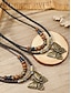 abordables Collier pour femme-Collier en cuir avec pendentif papillon vintage – bijoux en perles réglables de style bohème pour femmes et hommes, parfait pour les tenues décontractées et festives