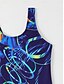 billiga One-piece-baddräkter-Dam Badkläder En bit Monokini Baddräkt Öppen rygg Magkontroll Hög midja Smal Semester Standkläder Geometrisk U-hals Ärmlös Baddräkter
