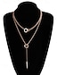 preiswerte Halskette für Damen-mehrreihige Silberkette mit Kreis- und Balkenanhänger, minimalistischer Statement-Schmuck für Frauen, perfekt für Partys, Verabredungen und den Alltag