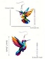 ieftine Cercel de damă-cercei cu pasăre colibri colorați – design ușor cu vitralii pentru femei, perfecți pentru ocazii casual, artistice și ținute de vacanță