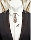 abordables Cravates et nœuds papillon pour hommes-cravate courte en métal doré pour homme – accessoire formel orné de strass pour mariages, hôtes et événements spéciaux
