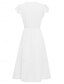 preiswerte Weiße Spitzenkleider-Damen Midikleid Weißes Kleid Casual kleid A Linie Kleid Stilvoll Basic Brautkleider schlicht Urlaub Täglich Regular Fit Glatt Ärmellos V Ausschnitt Weiß Grün Sommer Frühling