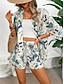 preiswerte Blazer &amp; Anzüge-Damen Anzüge Atmungsaktiv Komfortabel Quaste Bedruckt Brautkleider schlicht Blumen Urlaub Strasse Freizeitskleidung Ausgehen Öffnung vorne Standard ohne Kragen Regular Fit 3/4 Ärmel Oberbekleidung