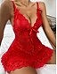 voordelige Sexy lingerie-vrouwen valentijn roze nachtjapon sexy lingerie chemises negligés patchwork lovers hot comfort thuis bed ademend bandjes mouwloos rugloos thuis outfits date night outfit