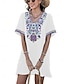 abordables Vestidos boho-día de San Valentín Mujer Normal Mini vestido Vestidos Boho Chic Vestido de una línea Vestido bohemio Bohemia Elegante Clásico Mangas al codo Vacaciones Fiesta Diario Moldeado al Cuerpo Geométrico