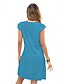 baratos Vestidos Estilo Boho-Dia dos Namorados Mulheres Normal Minivestido Vestidos Boho Chic Vestido A Line Vestido Boho Boêmia à moda Clássico Concha Ombro frio Férias Festa Diário Forma Assenta Geométrica Tecido Sem Manga