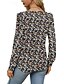 voordelige Vrouwen Werk Tops-Dames Overhemd Blouse Effen Kleur Basic Casual Lange mouw Strakke ronde hals Normale tops Dagelijks Met ruches Zwart Wit Blozend Roze Wijn blauw Zomer Lente