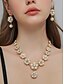 abordables Collier pour femme-ensemble de bijoux pour femmes en fausses perles et strass – collier et boucles d&#039;oreilles élégants pour mariages, fêtes et occasions spéciales