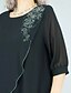 preiswerte Chiffonkleider-Damen Langes Kleid Maxikleid Freizeitkleid Cocktailkleid Kleid für Hochzeitsgäste Chiffonkleid Elegant Stilvoll Arbeit Täglich Verlobung Lässiger Schnitt Einfach Dreiviertelarm Rundhalsausschnitt