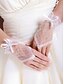 economico Guanti da donna-eleganti guanti da sposa in pizzo bianco – guanti da sposa senza dita con fiocco e dettagli floreali, perfetti per matrimoni e occasioni speciali