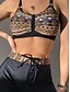 cheap Bikini Sets-Women&#039;s Swimwear Bikini 2 Piece Boy Leg Swimsuit Backless Slim Vacation Beach Wear Graphic U Neck Sleeveless Bathing Suits