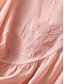 preiswerte Hemden-Damen Hemd Bluse Baumwoll-Leinen-Hemden Einfarbig Basic Lässig Dreiviertelarm Rundhalsausschnitt Normale Oberteile Täglich Bestickt Weiß Rosa Blau Khaki Sommer Frühling
