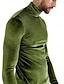 abordables t-shirts de base-Homme T-shirt T-shirt en velours Chemise à Manches Longues manche longue Col roulé Printemps &amp; Automne Uni Mode Designer Basique Velours Vacances Rue Sortir Noir Rouge Vert T-shirt haut de gamme pour
