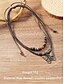 abordables Collier pour femme-Collier en cuir avec pendentif papillon vintage – bijoux en perles réglables de style bohème pour femmes et hommes, parfait pour les tenues décontractées et festives