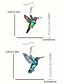 ieftine Cercel de damă-cercei cu pasăre colibri colorați – design ușor cu vitralii pentru femei, perfecți pentru ocazii casual, artistice și ținute de vacanță