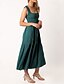preiswerte Abschlusskleider-Damen Midikleid Abschlusskleid Freizeitkleid A Linie Kleid Sommerkleid Stilvoll Lässig Urlaub Täglich Date Normale Passform Einfach Ärmellos Rundausschnitt Schwarz Weiß Hellgrün Rosa Sommer