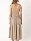 preiswerte Abschlusskleider-Damen Midikleid Abschlusskleid Freizeitkleid A Linie Kleid Sommerkleid Stilvoll Lässig Urlaub Täglich Date Normale Passform Einfach Ärmellos Rundausschnitt Schwarz Weiß Hellgrün Rosa Sommer