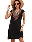 tanie Sukienki boho-Walentynki Damskie Normalny Sukienka mini Sukienki w stylu boho Sukienka A line Sukienka Boho Bohema Elegancki Klasyczny Krótki kimonowy Zimne ramię Urlop Impreza Codzienny Dopasowana Geometryczny