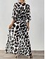 billiga Kaftans-Dam Badkläder Täck Över Längre baddräkt Baddräkt knyt fram Semester Standkläder Grafisk Kort ärm Baddräkter