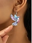 ieftine Cercel de damă-cercei cu pasăre colibri colorați – design ușor cu vitralii pentru femei, perfecți pentru ocazii casual, artistice și ținute de vacanță
