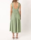 preiswerte Abschlusskleider-Damen Midikleid Abschlusskleid Freizeitkleid A Linie Kleid Sommerkleid Stilvoll Lässig Urlaub Täglich Date Normale Passform Einfach Ärmellos Rundausschnitt Schwarz Weiß Hellgrün Rosa Sommer