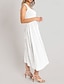 preiswerte Abschlusskleider-Damen Midikleid Abschlusskleid Freizeitkleid A Linie Kleid Sommerkleid Stilvoll Lässig Urlaub Täglich Date Normale Passform Einfach Ärmellos Rundausschnitt Schwarz Weiß Hellgrün Rosa Sommer